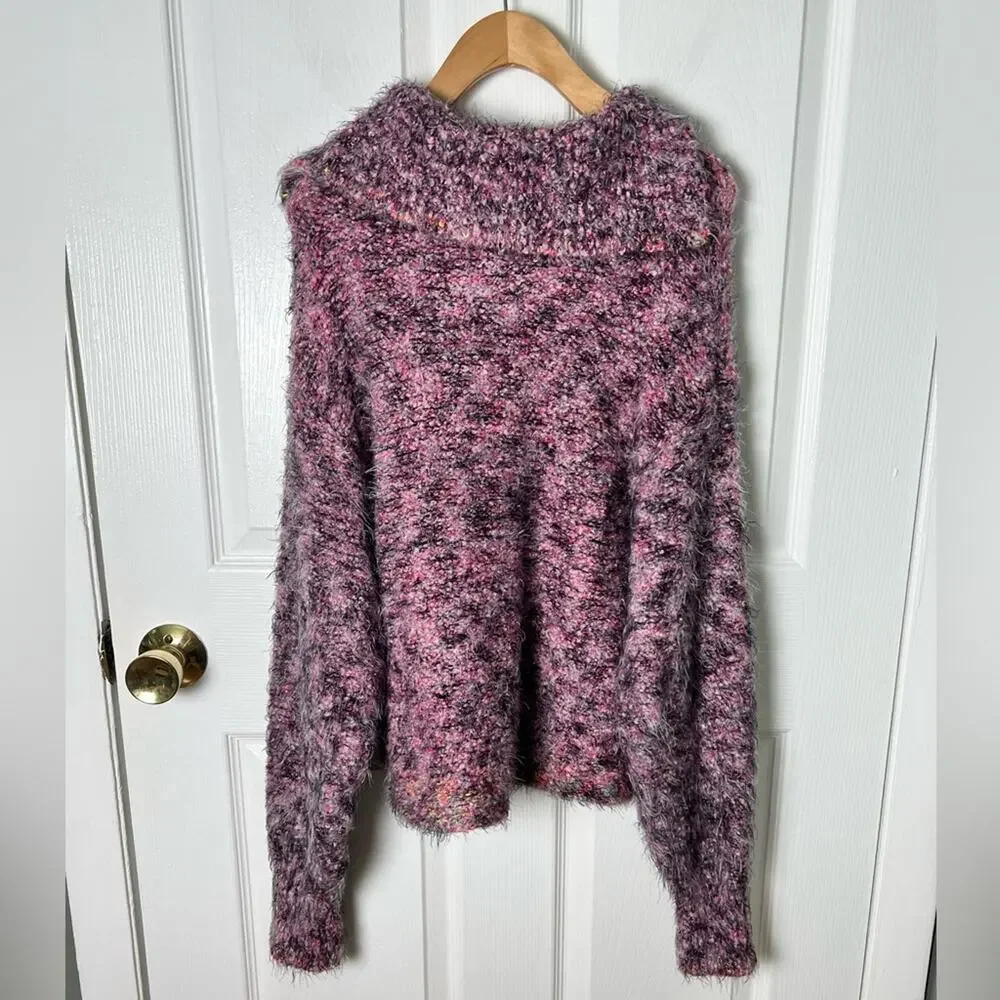 Free People Stellar Knit Pullover in Shocking Pink XS